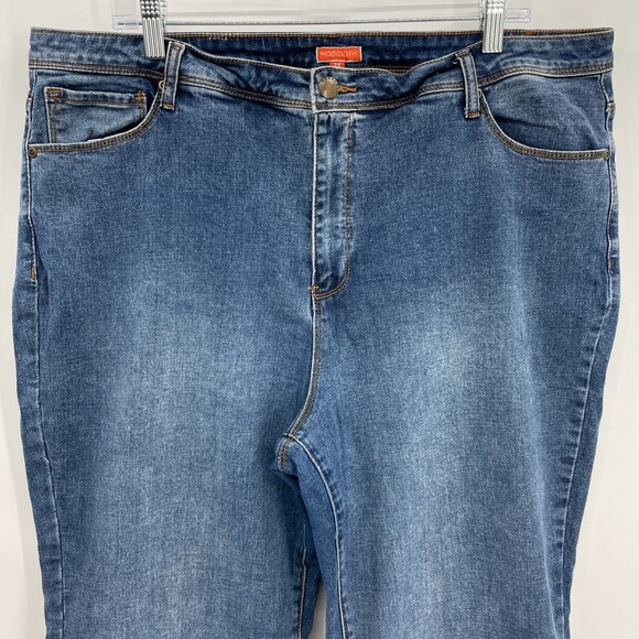 MODCLOTH High Rise Wide Leg Stretch Jeans Size 2X - Picture 2 of 5